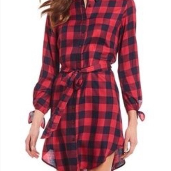 Draper James Buffalo Check Tie Sleeve Dress Size 0 Spring Casual Date Night‎ - Picture 13 of 13